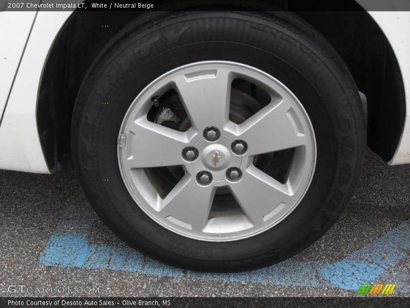 White / Neutral Beige 2007 Chevrolet Impala LT