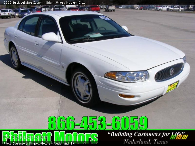 Bright White / Medium Gray 2000 Buick LeSabre Custom