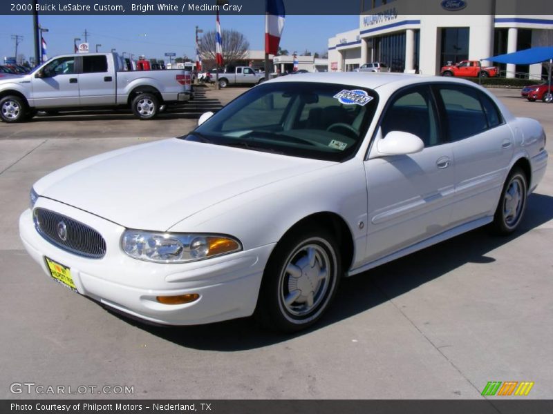 Bright White / Medium Gray 2000 Buick LeSabre Custom