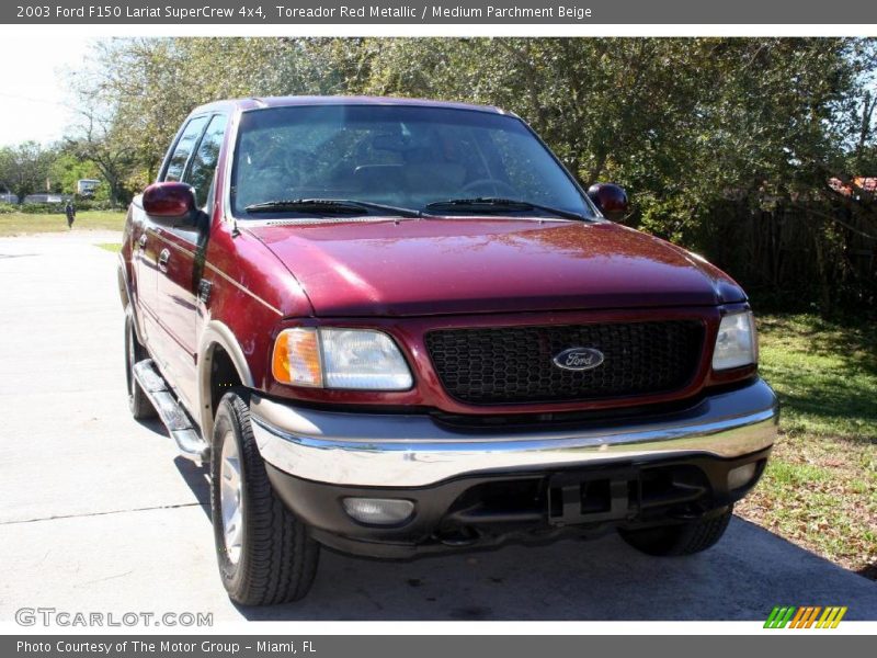 2003 Ford F150 Lariat Supercrew 4x4 In Toreador Red Metallic Photo No