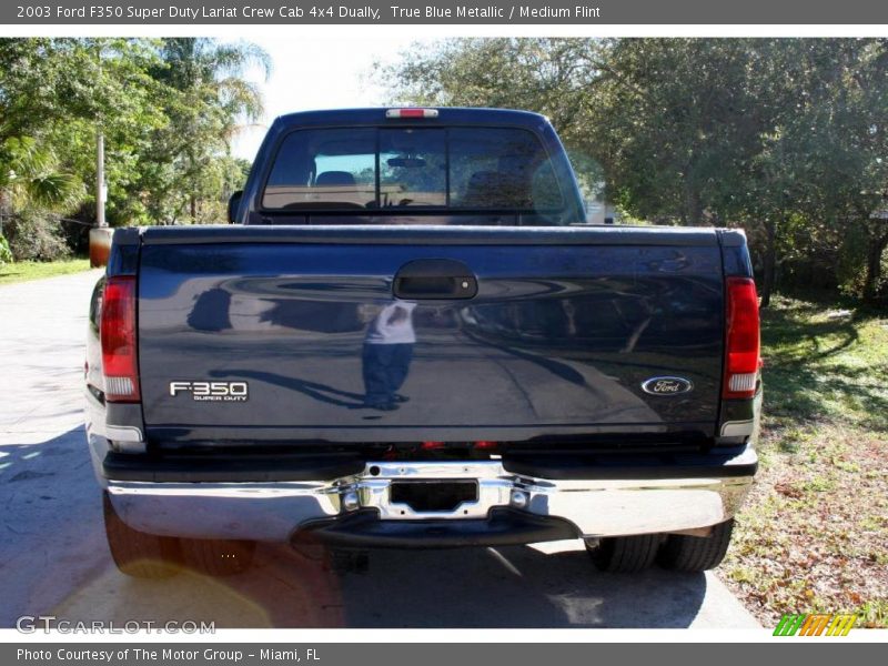 True Blue Metallic / Medium Flint 2003 Ford F350 Super Duty Lariat Crew Cab 4x4 Dually