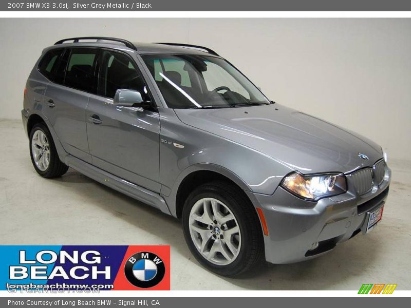 Silver Grey Metallic / Black 2007 BMW X3 3.0si