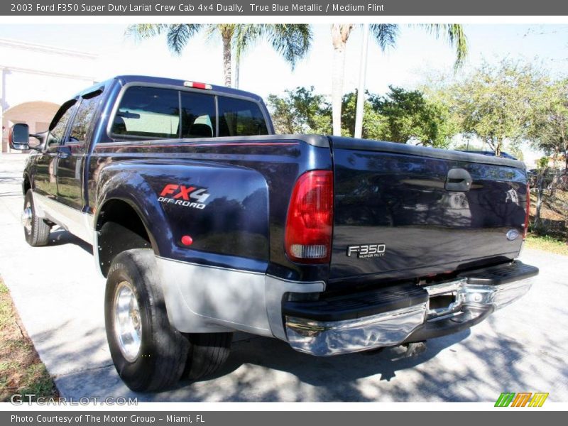 True Blue Metallic / Medium Flint 2003 Ford F350 Super Duty Lariat Crew Cab 4x4 Dually