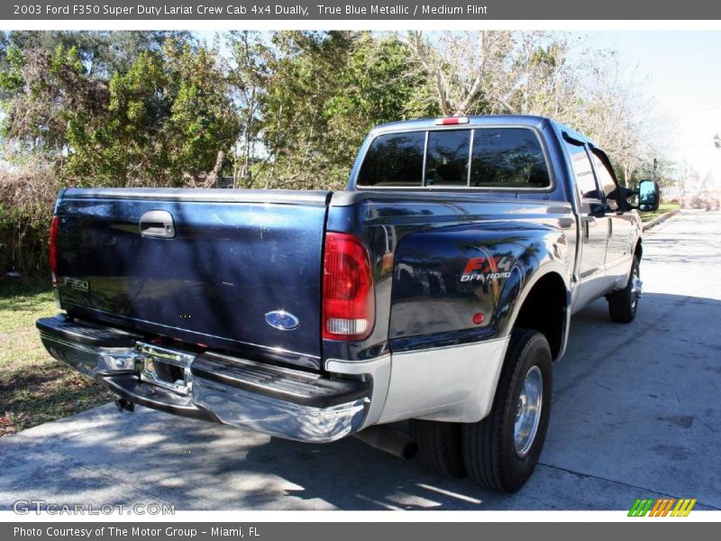 True Blue Metallic / Medium Flint 2003 Ford F350 Super Duty Lariat Crew Cab 4x4 Dually
