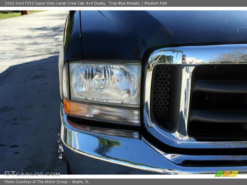True Blue Metallic / Medium Flint 2003 Ford F350 Super Duty Lariat Crew Cab 4x4 Dually