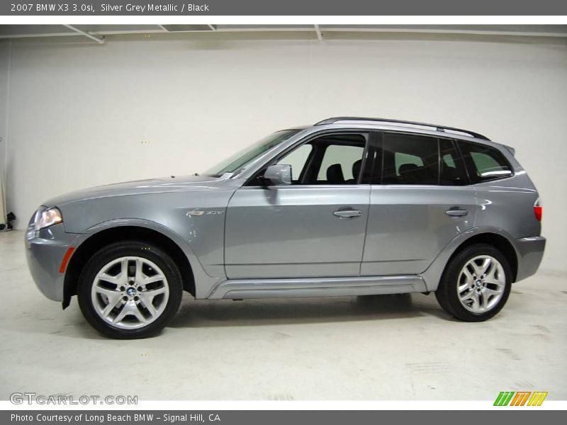 Silver Grey Metallic / Black 2007 BMW X3 3.0si