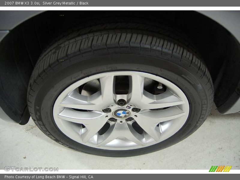 Silver Grey Metallic / Black 2007 BMW X3 3.0si