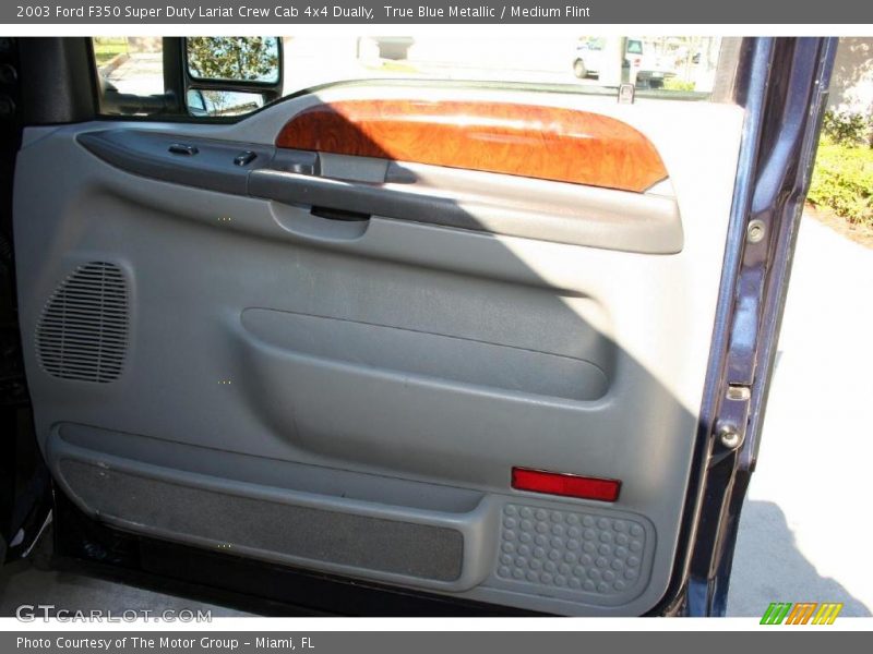 True Blue Metallic / Medium Flint 2003 Ford F350 Super Duty Lariat Crew Cab 4x4 Dually