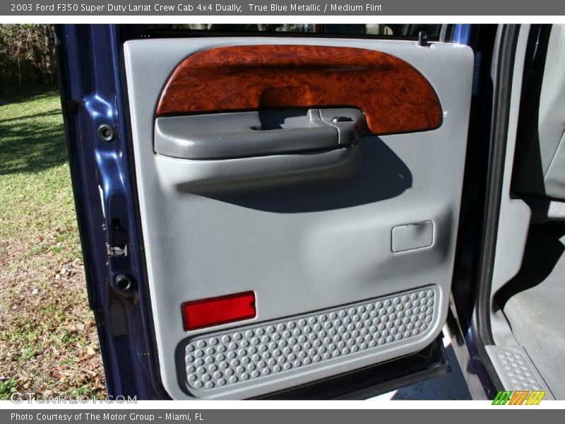 True Blue Metallic / Medium Flint 2003 Ford F350 Super Duty Lariat Crew Cab 4x4 Dually