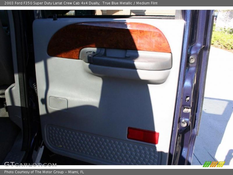 True Blue Metallic / Medium Flint 2003 Ford F350 Super Duty Lariat Crew Cab 4x4 Dually