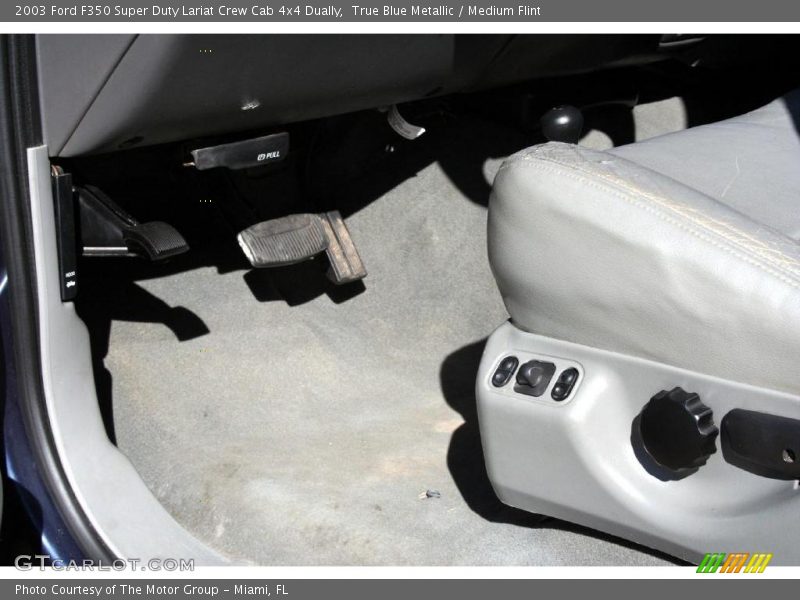 True Blue Metallic / Medium Flint 2003 Ford F350 Super Duty Lariat Crew Cab 4x4 Dually