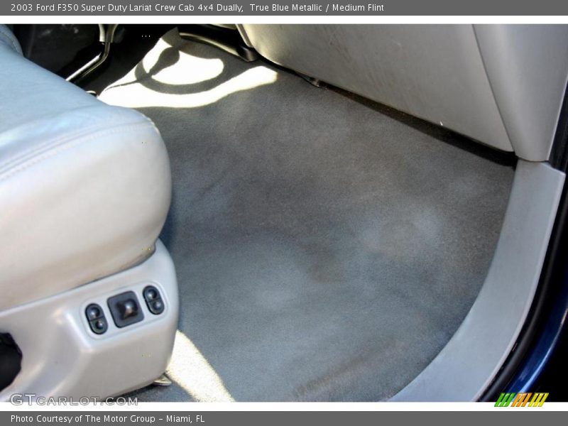 True Blue Metallic / Medium Flint 2003 Ford F350 Super Duty Lariat Crew Cab 4x4 Dually