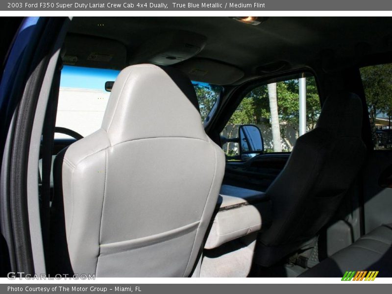 True Blue Metallic / Medium Flint 2003 Ford F350 Super Duty Lariat Crew Cab 4x4 Dually