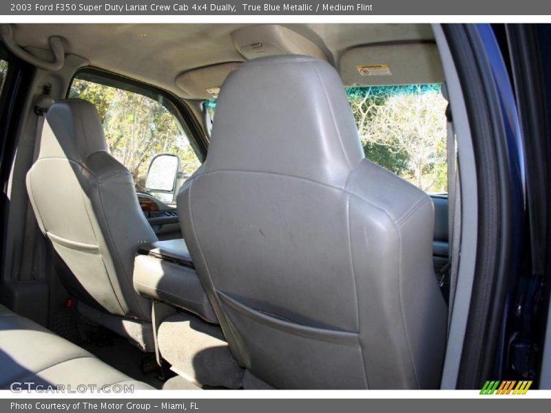 True Blue Metallic / Medium Flint 2003 Ford F350 Super Duty Lariat Crew Cab 4x4 Dually