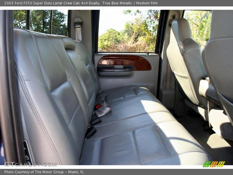 True Blue Metallic / Medium Flint 2003 Ford F350 Super Duty Lariat Crew Cab 4x4 Dually