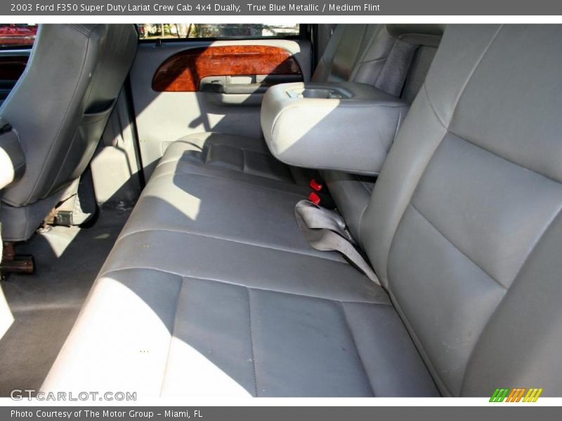 True Blue Metallic / Medium Flint 2003 Ford F350 Super Duty Lariat Crew Cab 4x4 Dually