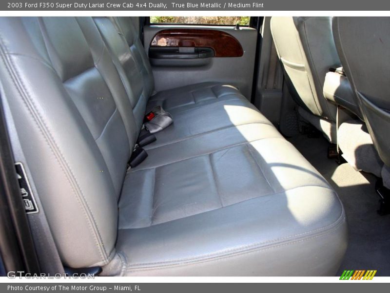 True Blue Metallic / Medium Flint 2003 Ford F350 Super Duty Lariat Crew Cab 4x4 Dually