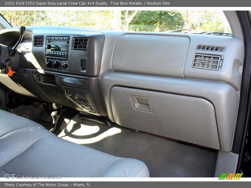 True Blue Metallic / Medium Flint 2003 Ford F350 Super Duty Lariat Crew Cab 4x4 Dually
