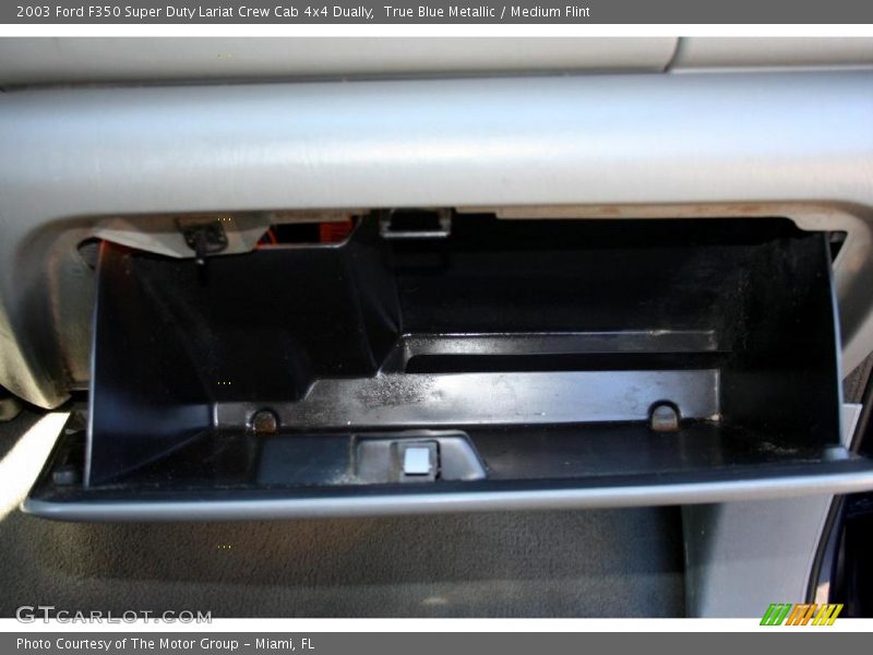 True Blue Metallic / Medium Flint 2003 Ford F350 Super Duty Lariat Crew Cab 4x4 Dually