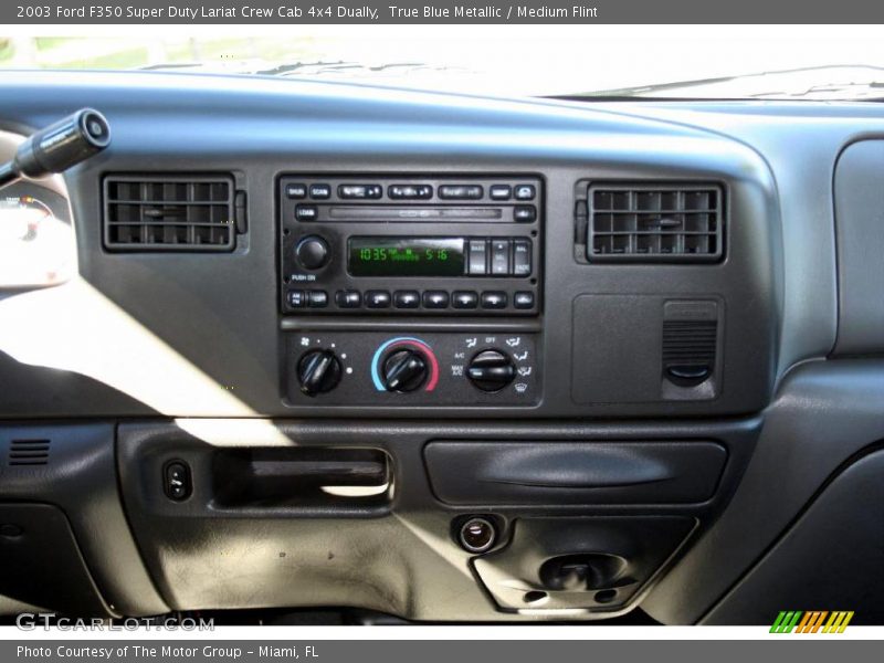 True Blue Metallic / Medium Flint 2003 Ford F350 Super Duty Lariat Crew Cab 4x4 Dually