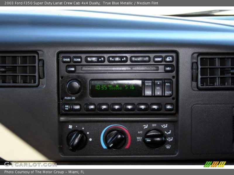 True Blue Metallic / Medium Flint 2003 Ford F350 Super Duty Lariat Crew Cab 4x4 Dually
