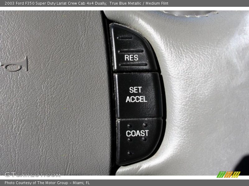 True Blue Metallic / Medium Flint 2003 Ford F350 Super Duty Lariat Crew Cab 4x4 Dually