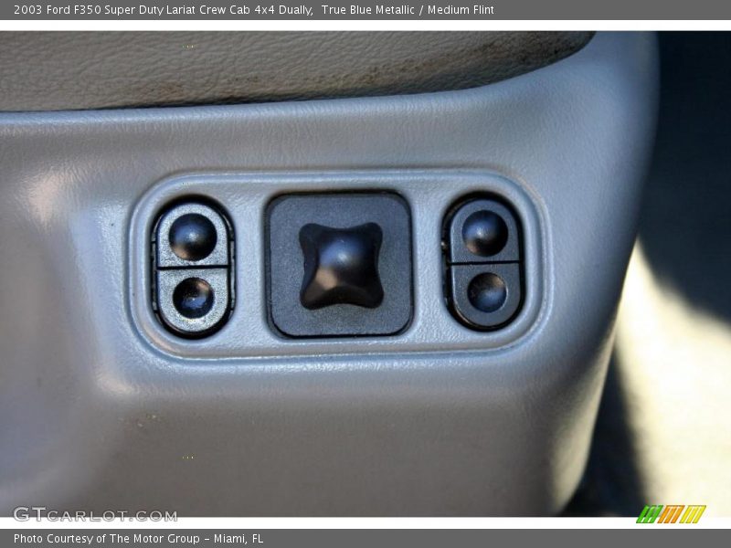True Blue Metallic / Medium Flint 2003 Ford F350 Super Duty Lariat Crew Cab 4x4 Dually