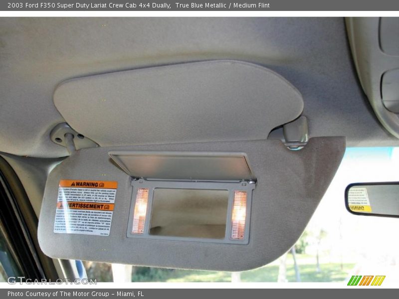 True Blue Metallic / Medium Flint 2003 Ford F350 Super Duty Lariat Crew Cab 4x4 Dually