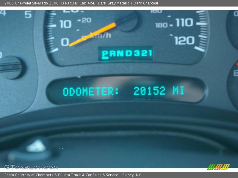 Dark Gray Metallic / Dark Charcoal 2003 Chevrolet Silverado 2500HD Regular Cab 4x4