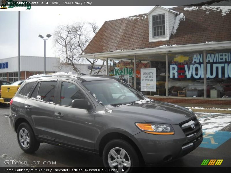 Steel Gray / Gray 2009 Hyundai Santa Fe GLS 4WD