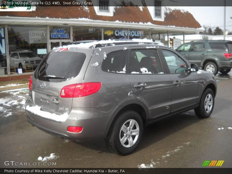 Steel Gray / Gray 2009 Hyundai Santa Fe GLS 4WD