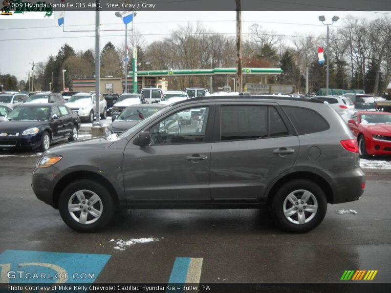 Steel Gray / Gray 2009 Hyundai Santa Fe GLS 4WD