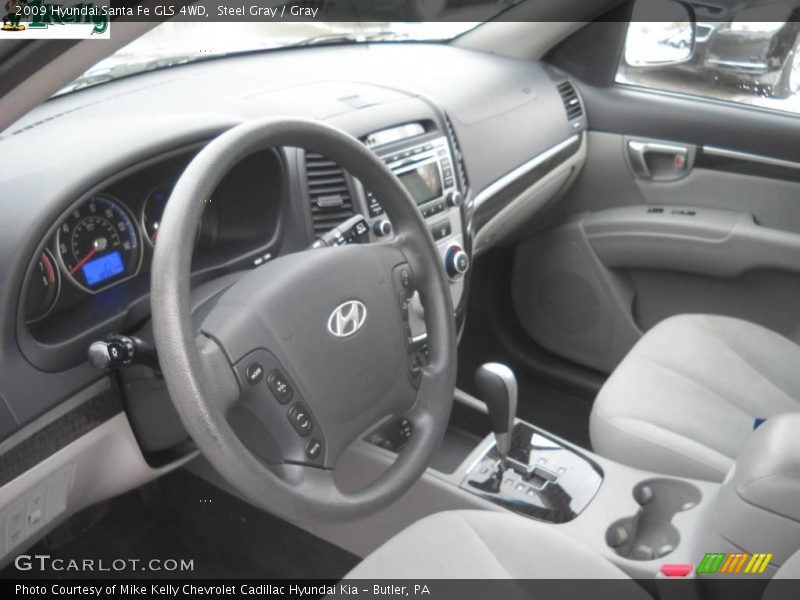 Steel Gray / Gray 2009 Hyundai Santa Fe GLS 4WD