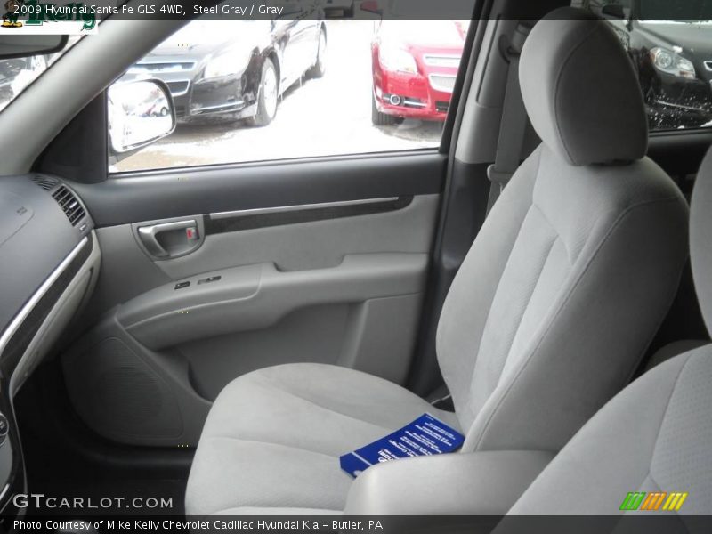 Steel Gray / Gray 2009 Hyundai Santa Fe GLS 4WD