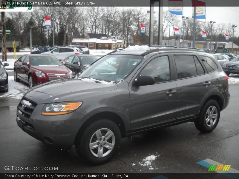 Steel Gray / Gray 2009 Hyundai Santa Fe GLS 4WD