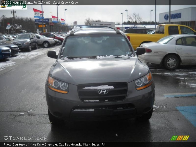 Steel Gray / Gray 2009 Hyundai Santa Fe GLS 4WD