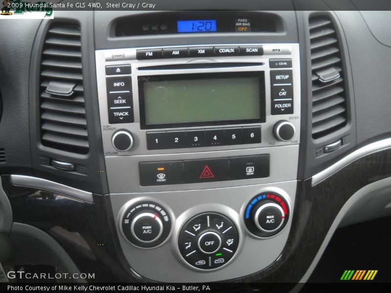 Steel Gray / Gray 2009 Hyundai Santa Fe GLS 4WD