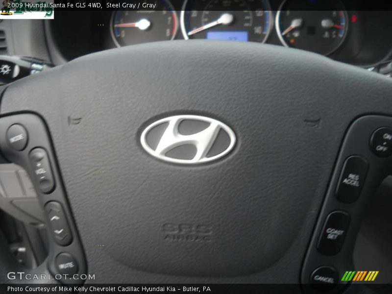 Steel Gray / Gray 2009 Hyundai Santa Fe GLS 4WD