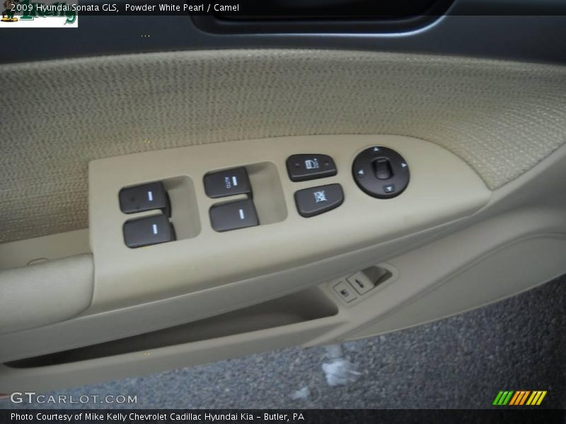 Powder White Pearl / Camel 2009 Hyundai Sonata GLS