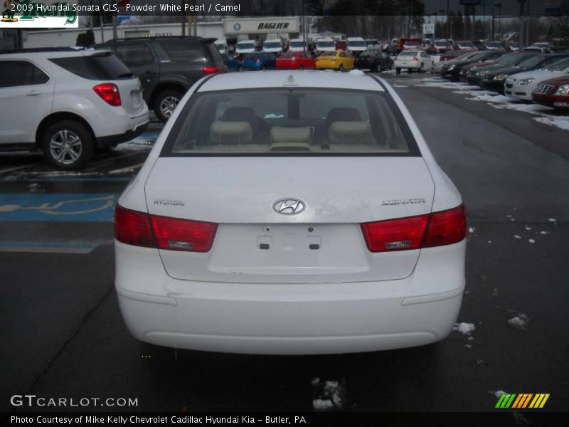 Powder White Pearl / Camel 2009 Hyundai Sonata GLS