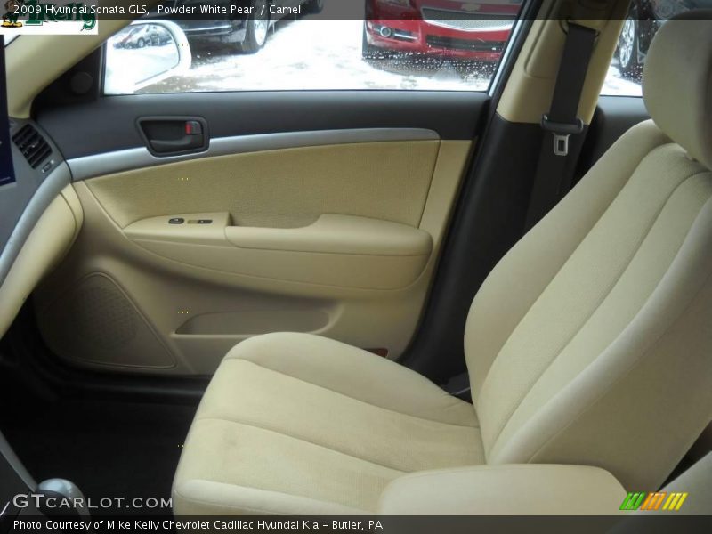 Powder White Pearl / Camel 2009 Hyundai Sonata GLS
