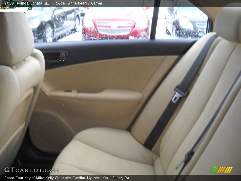 Powder White Pearl / Camel 2009 Hyundai Sonata GLS
