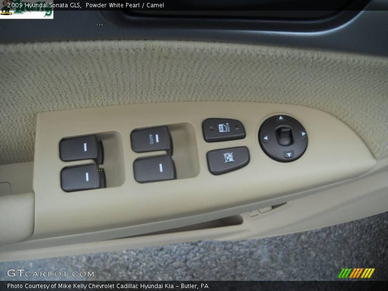 Powder White Pearl / Camel 2009 Hyundai Sonata GLS