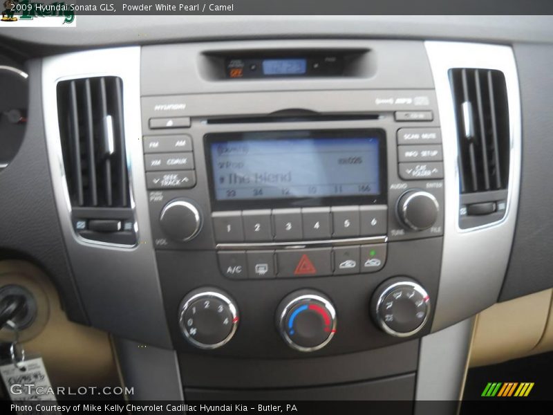 Powder White Pearl / Camel 2009 Hyundai Sonata GLS