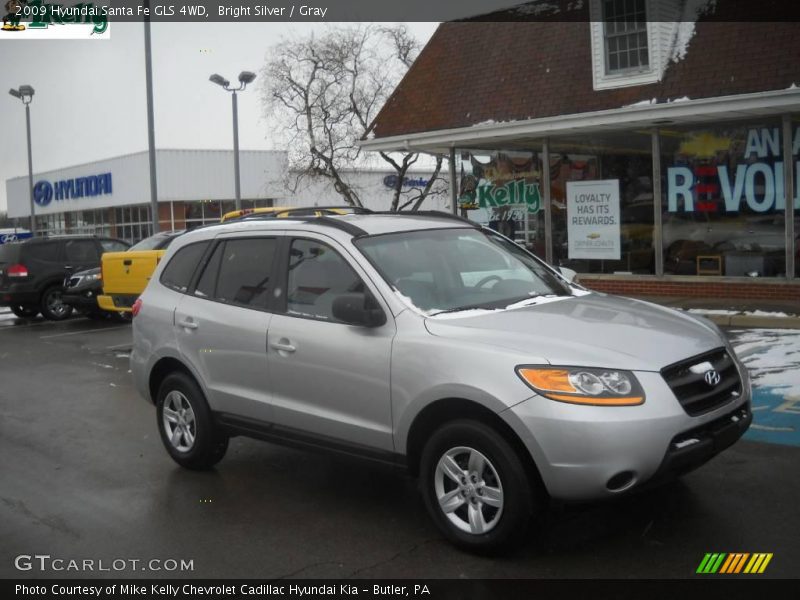 Bright Silver / Gray 2009 Hyundai Santa Fe GLS 4WD