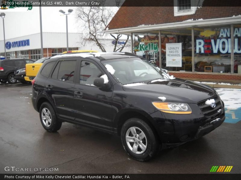 Dark Cherry / Gray 2009 Hyundai Santa Fe GLS 4WD