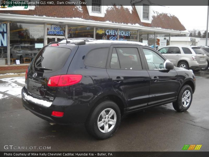 Dark Cherry / Gray 2009 Hyundai Santa Fe GLS 4WD