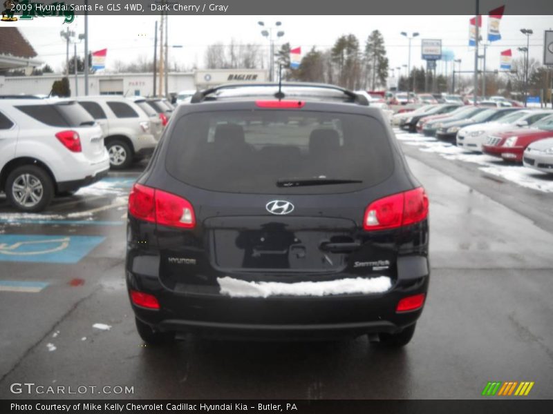 Dark Cherry / Gray 2009 Hyundai Santa Fe GLS 4WD