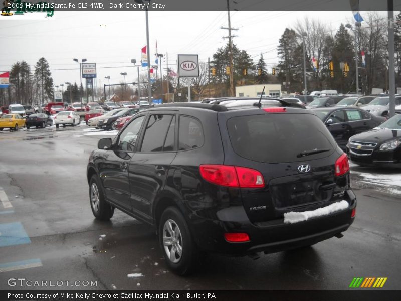Dark Cherry / Gray 2009 Hyundai Santa Fe GLS 4WD