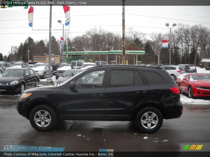 Dark Cherry / Gray 2009 Hyundai Santa Fe GLS 4WD